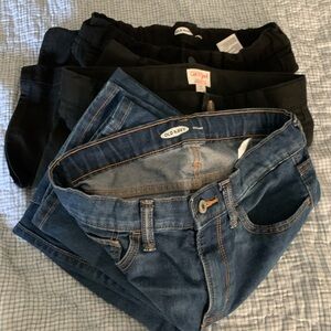 Bundle of 4 pants 3 Old Navy 1 Cat&Jack